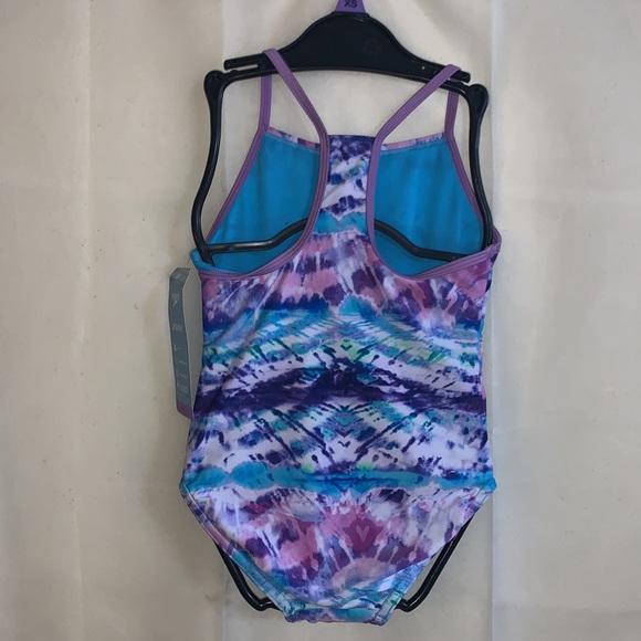 Speedo Bathing Suit for Youth Girls  XS - 5/6 Light Purple and White New w/ Tags - Picture 2 of 4